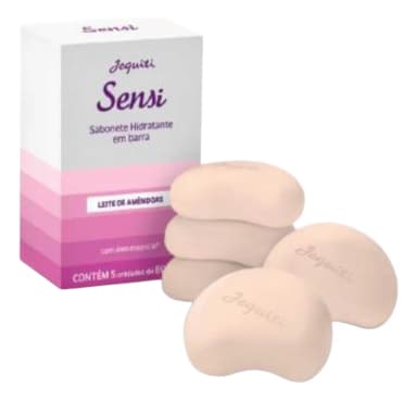Jequiti Sensi Leite de Amêndoas Sabonete Hidratante em Barra 5x80g